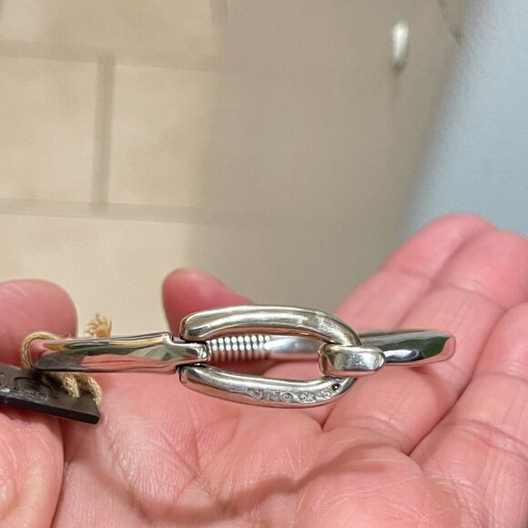 NWT Uno de 50 Statement Bracelet Silver Plated Hook closure Tied Cuff Bangle S - Picture 6 of 9